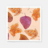 Serviette En Papier Automne Feuilles Danse - Automne Feuilles Motif (Devant)