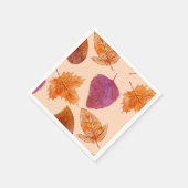 Serviette En Papier Automne Feuilles Danse - Automne Feuilles Motif (Coin)