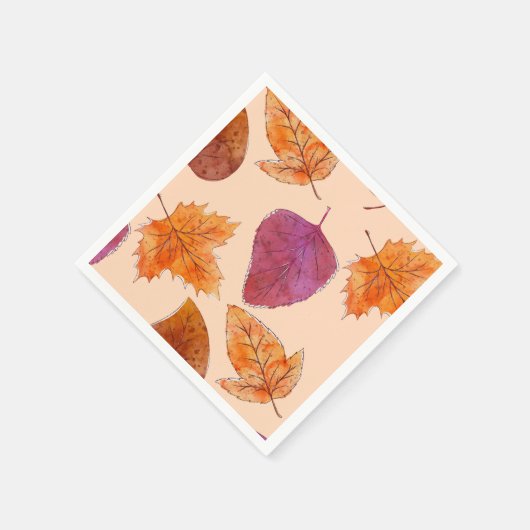 Serviette En Papier Automne Feuilles Danse - Automne Feuilles Motif (Coin)