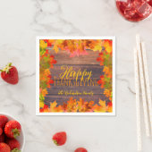 Serviette En Papier Automne Feuilles D'Automne Sur Le Bon thanksgiving (En situation)