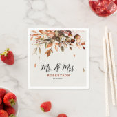Serviette En Papier Automne Feuilles Russe Pays Boho Mariage (En situation)