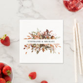 Serviette En Papier Automne Feuilles Russe Pays Boho Mariage (En situation)
