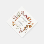 Serviette En Papier Automne Feuilles Russe Pays Boho Mariage (Coin)
