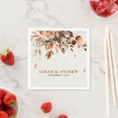 Serviette En Papier Automne Feuilles Russe Pays Boho Mariage (En situation)