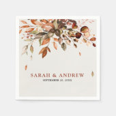 Serviette En Papier Automne Feuilles Russe Pays Boho Mariage (Devant)