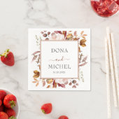 Serviette En Papier Automne Feuilles Russe Pays Boho Mariage (En situation)