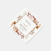 Serviette En Papier Automne Feuilles Russe Pays Boho Mariage (Coin)