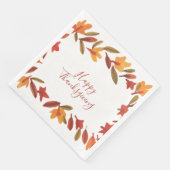 Serviette En Papier Automne Feuilles Thankesgiving (Coin)