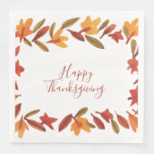 Serviette En Papier Automne Feuilles Thankesgiving (Devant)