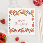 Serviette En Papier Automne Feuilles Thankesgiving (En situation)