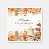 Serviette En Papier Automne Floral après-midi Tea Party Fête des marié (Devant)