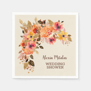 Serviette En Papier Automne Floral Automne