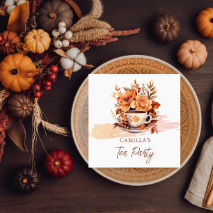 Serviette En Papier Automne Floral Cottage Core Teacup Tea Party