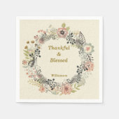 Serviette En Papier Automne Flores Automne Personnaliser la fête (Devant)