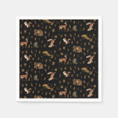 Serviette En Papier Automne Forêt Animaux Automne Feuilles (Devant)
