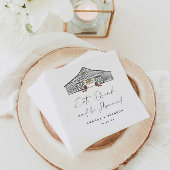 Serviette En Papier Automne Grange Citrouille Mariage Quote papier Nap