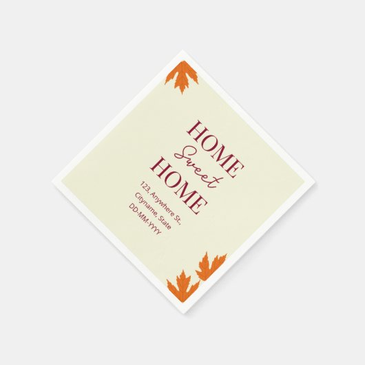 Serviette En Papier Automne Maison Sweet Maison ouverte Ménage (Coin)