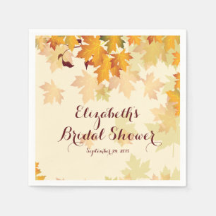 Serviette En Papier Automne Maple Feuille Fête des mariées Mariage
