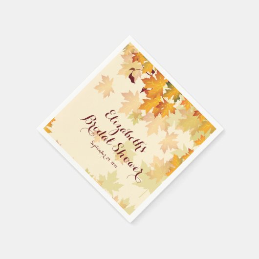 Serviette En Papier Automne Maple Feuille Fête des mariées Mariage (Coin)