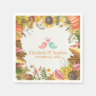 Serviette En Papier Automne Maple Feuille Wedding shower Citrouille