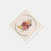 Serviette En Papier Automne Mariage | Élégant (Coin)