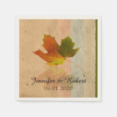 Serviette En Papier Automne Mariage feuille d'érable Napkin (Devant)