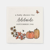 Serviette En Papier Automne Moisson Automne Baby shower Neutre Sexe (Devant)