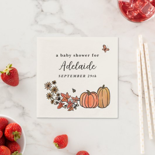 Serviette En Papier Automne Moisson Automne Baby shower Neutre Sexe (En situation)