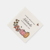Serviette En Papier Automne Moisson Automne Bébé Fille Douche (Coin)