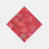 Serviette En Papier Automne, Motif Feuille (Coin)