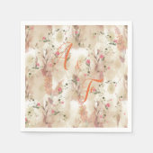 Serviette En Papier Automne Neutre Toné Élégant thème botanique (Devant)