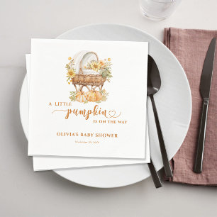 Serviette En Papier Automne Petit Citrouille Baby shower neutre