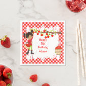 Serviette En Papier Automne Pomme d'automne cueillir Africain-Américai (En situation)