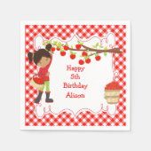 Serviette En Papier Automne Pomme d'automne cueillir Africain-Américai (Devant)