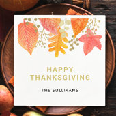 Serviette En Papier Automne quitte Thankesgiving