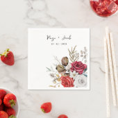 Serviette En Papier Automne Réception à thème Automne Mariage (En situation)