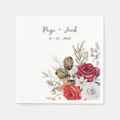 Serviette En Papier Automne Réception à thème Automne Mariage (Devant)