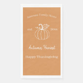 Serviette En Papier Automne Récolte Famille Citrouille Thanksgiving (Devant)