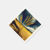 Serviette En Papier Automne Récolte Prairie Papier d'or Napkin (Coin)