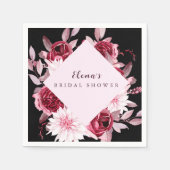 Serviette En Papier Automne Romance Gold Frame Floral nage douche (Devant)