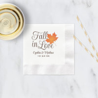 Automne Rustique en Amour Mariage Feuille d'Érable