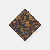 Serviette En Papier Automne Rustique Golden Feuilles Élégant mariage (Coin)