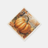 Serviette En Papier Automne Saison Automne Thème Citrouille (Coin)