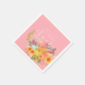 Serviette En Papier Automne Thankgiving rose (Coin)