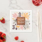 Serviette En Papier Automne Thanksgiving Botanical (En situation)