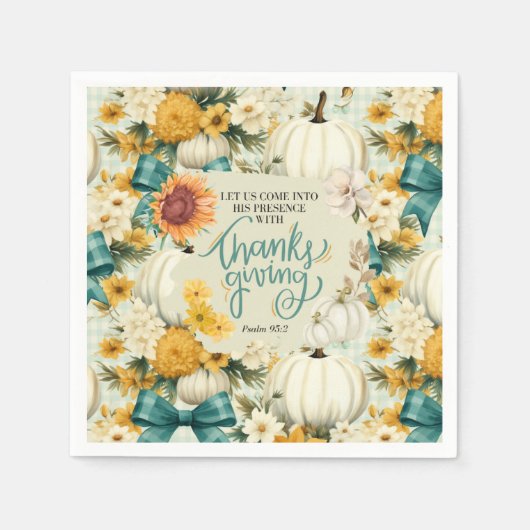Serviette En Papier Automne Thanksgiving Christian Inspiration (Devant)