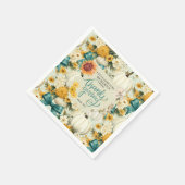 Serviette En Papier Automne Thanksgiving Christian Inspiration (Coin)