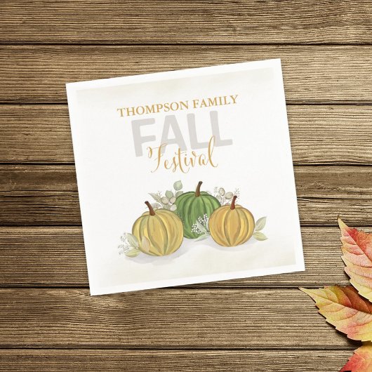 Serviette En Papier Automne Thanksgiving Gourds Custom