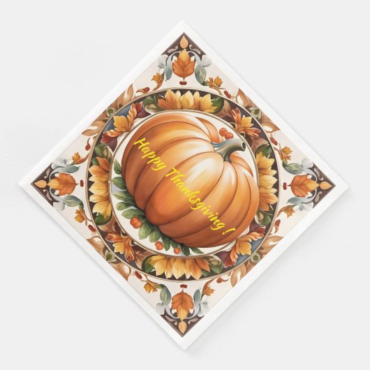 Serviette En Papier Automne Thanksgiving Populaire Collection de citro (Coin)