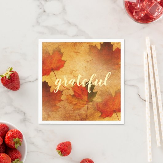 Serviette En Papier Automne Thanksgiving vacances sur mesure (En situation)